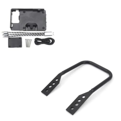 AUGUST SNOW Motorrad Handyhalterung Motorrad Navigation Halterung USB Für F850GS Für Abenteuer F750 F850 2018 2019 Lade Telefon Halter Lenker Mount Adapter Smartphone Halterung(A Set) von AUGUST SNOW