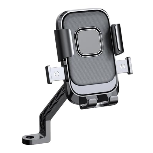 Motorrad Handyhalterung Lenkerständer Einhandbedienung GPS-Clip Für Motorrad ATV Für Roller 360 ° Drehbarer Telefonhalter Universal-Fahrrad-Telefonhalter Smartphone Halterung(Rearview Mirror) von AUGUST SNOW