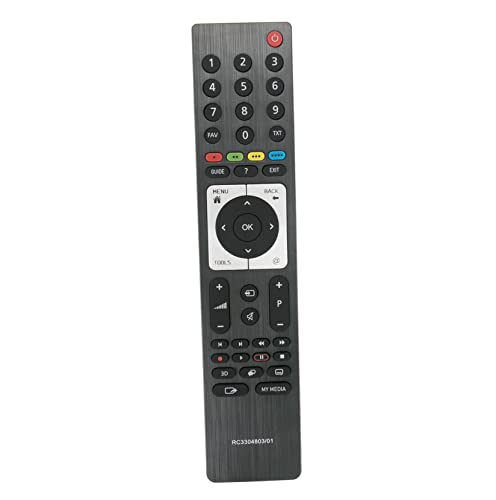 AULCMEET RC3304803-01 Replacement Remote Control Compatible with Grundig 4K OLED Smart TV 46VLE8270WL 47VLE9380SL 47VLE9385SP GRUNDIG-2-TS3187R-2 TS4187R-2/RC3304806-01 von AULCMEET