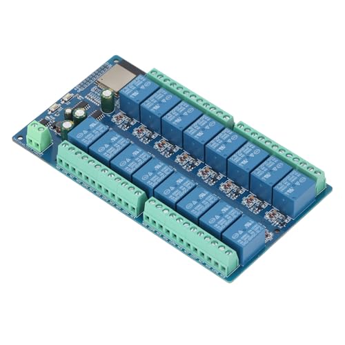 Für ESP32-WROOM-32E 16-Kanal-Relais-Entwicklungsplatine, Stabile Relaismodulplatine Für Smart Home DC5-12V von AUNMAS