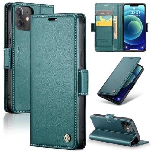 AUPAI Schutzhülle für iPhone 12 / iPhone 12 Pro, Brieftaschen-Schutzhülle mit Kreditkartenhalter, PU-Leder, RFID-blockierend, Folio, Klappständer, Magnetverschluss, Schutzhülle für Damen und Herren, von AUPAI