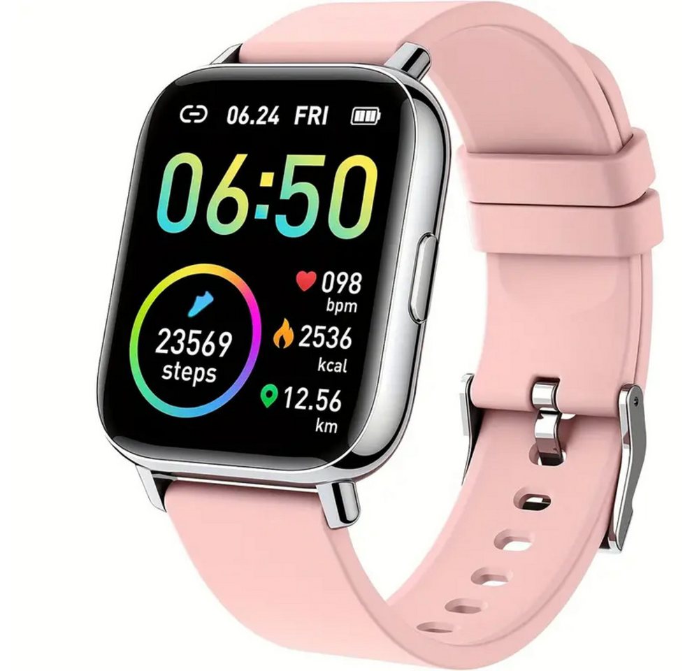 Zevelora Damen's Fitness-Tracker Telefonfunktion 350 mAh Smartwatch (4,29 cm/1,69 Zoll, Android/iOS), mit HD-Display, Aktivitätstracker & Schlafmonitor von Zevelora