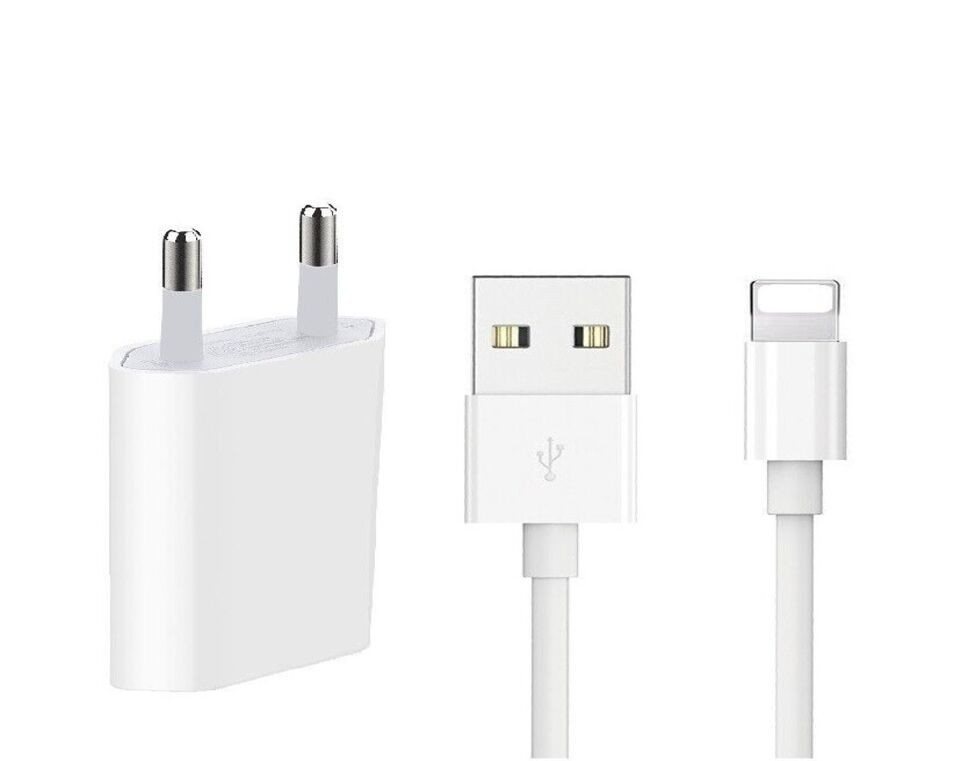 AURUM Ladekabel + Netzadapter passt für iPhone 5 6 7 8 11 12 13 Mini X Xs Xr Smartphone-Ladegerät (5V Ladegerät für iPhone) von AURUM