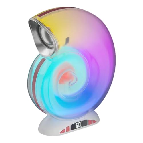 AUTOECHO Conch Kabelloser Lautsprecher,Conch Tragbarer Lautsprecher,Audio-Lautsprecher mit Nachtlicht - Kreativer Lautsprecher, Soundbox, Musikplayer, Audio-Boombox für Heimaktivitäten von AUTOECHO