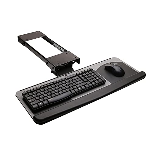 Tastatur-Halterung -Ausziehbare Tastaturauszug mit Gleitschiene，360° drehbares Design Halterung Neigbar,Bequem und ergonomisch für den Gebrauch zu Hause und im Büro 65x25.5cm von AUYART