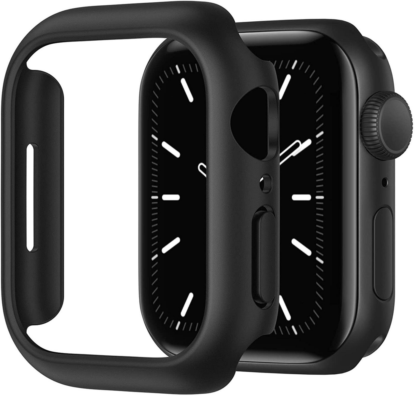 AVANA Smartwatch-Hülle für Apple Watch Series 10 42mm / 46mm Hülle Schutzhülle PC Case Cover, offenes Display, Schwarz von AVANA