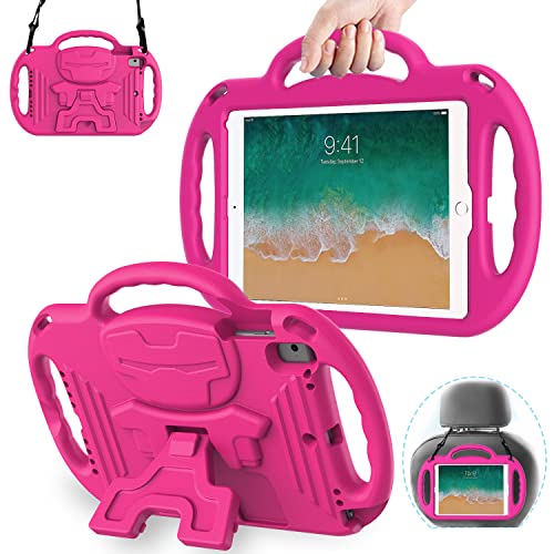 AVAWO Tablethülle, Schutzhülle für iPad 6. Generation 24,6 cm (9,7 Zoll) 2018 für Kinder Magenta/Rose von AVAWO