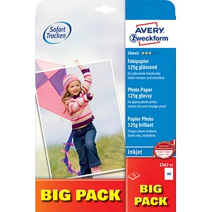 AVERY Zweckform Fotopapier 2567-75 DIN A4 glänzend 125 g/qm 75 Blatt von AVERY Zweckform