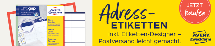 AVERY Zweckform Versand-Etiketten, 99,1 x 67,7 mm, hochweiß von AVERY Zweckform