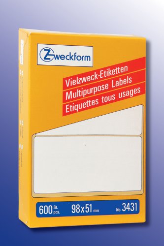 Avery Zweckform 3431 Vielzwecketikett 98x51 mm, 600 Blatt von AVERY Zweckform