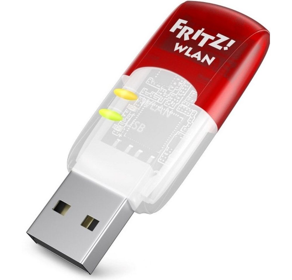 AVM WLAN-Stick FRITZ!WLAN Stick AC 430 MU-MIMO - USB-WLAN-Adapter - weiß/rot von AVM