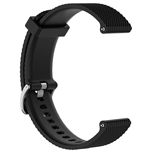 AWADUO für Samsung Galaxy Watch 42mm Ersatzband, 20mm Ersatz Silikon Handgelenk Band Zum Samsung Galaxy Watch 42mm/ Samsung Gear Sport SM-R600/ Samsung Gear S2 Classic, Weich und Langlebig(Schwarz) von AWADUO