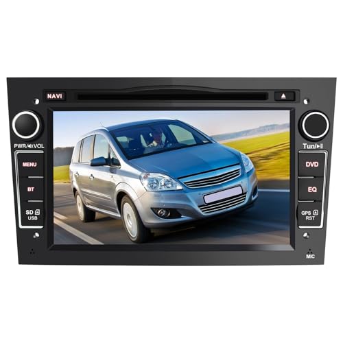 AWESAFE Autoradio für Opel Corsa Astra Zafira Vectra Meriva Tigra Twintop mit CD-Laufwerk 7 Zoll Touchscreen 2Din Radio - Schwarz von AWESAFE