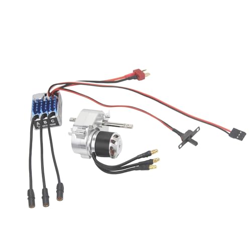 AWHAO Bürstenloser Motormetallgetriebe ESC Combo Electric Speed Controller 1/12 Maßstab RC -Auto Easy Installieren Sie RC -Zubehör für MN99s, Silver T AWHAO Bürstenloser Motormetallgetriebe ESC Combo Electric Speed Controller 1/12 Maßstab RC -Auto Easy Installieren Sie RC -Zubehör für MN99s, Silver T von AWHAO