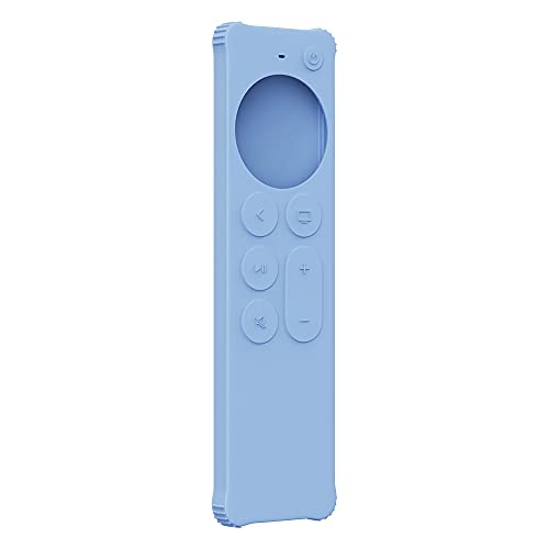 AWINNER Schutzhülle Kompatibel für 2021 Apple TV Siri Remote (2nd Generation) - Leicht [Anti-Rutsch] Stoßfest Silikon Cover Kompatibel für 2021 Apple TV 4K und Apple TV HD (Blau) von AWINNER