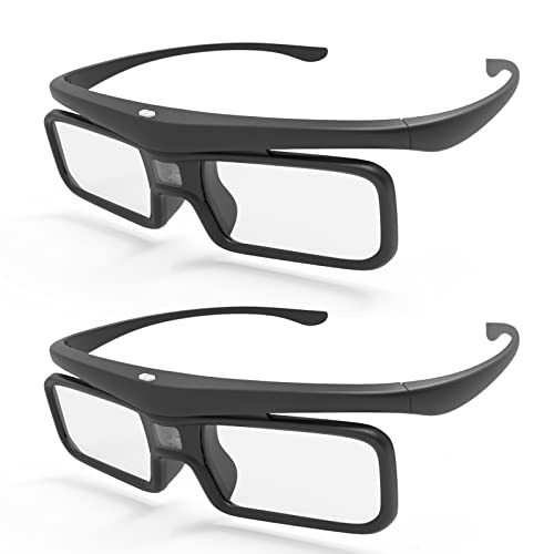AWOL VISION DLP Link 3D-Brille, wiederaufladbare aktive Shutterbrille, kompatibel mit AWOL VISION LTV-2500, LTV-3500, Vanish TV und Anderen DLP-Link 3D Projektoren (2er-Pack) von AWOL VISION