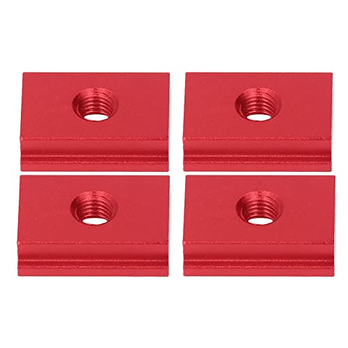 4 Stück Gleitmutter, Gleitmutter mit Schlitz M8. Tischkreissägen der Serie 30 Rot von AXOC
