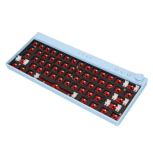 Mechanisches Tastatur-Bausatz mit 61 Tasten, mechanisches Tastatur-Bausatz zum Selbermachen, Switch Hot Swap, 61 Tasten, breite kompatible Unterstützung, 5-polige Achse für Büro (Blau) von AXOC