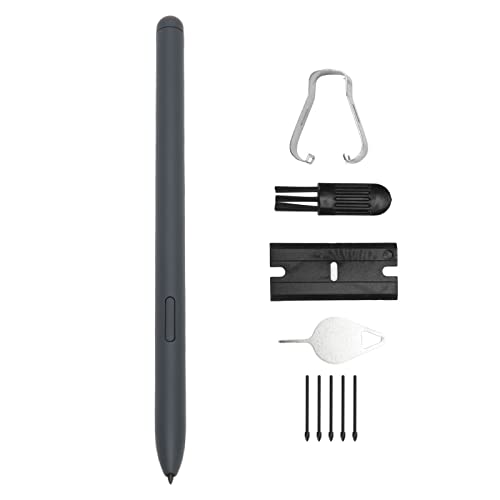 AYNEFY Tab S6 Lite, Stylus Touch S Pen Hochempfindlicher, Robuster Kunststoff-Smart Pen mit 5 Ersatzspitzen für das SM P610 SM P615 Tablet (Schwarz) von AYNEFY