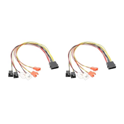 4Pin Molex Auf 3Pin/4Pin Lüfteradapter 12V 7V 5V PC Lüfteradapter 4Pin Molex Splitter Sleeved Kabel Für Computer PC Gehäuselüfter Molex Auf 3Pin/4Pin Lüfteradapter 3Pin Power Auf 4Pin Molex Adapter 3 von AYPOHU