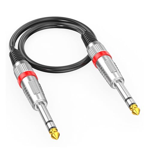 AYPOHU 1/4-Zoll Kabel 6 35 Mm Bis 6 35 Mm Instrumentenkabel Gitarren Verbindungskabel 6 5-mm Anschluss 1/4-Zoll Stereo Soundkabel von AYPOHU