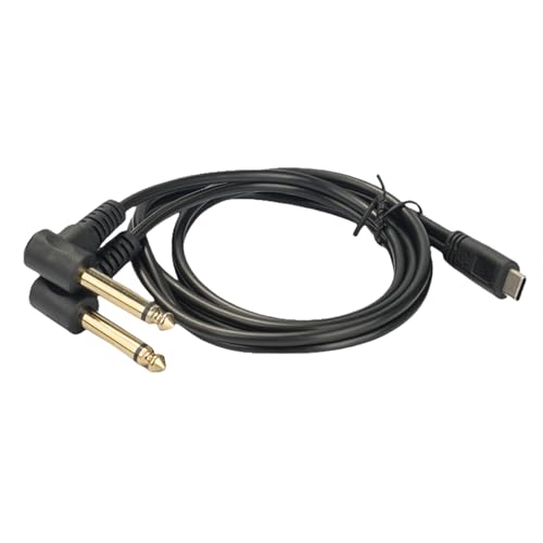 AYPOHU Typ C Zu-6 35-mm Kabel Mit Geradem Kopf/Winkelstück USB C Zu Einzel/Doppel-1/4-Zoll Adapterkabel Für Heimkino von AYPOHU