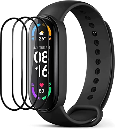 AYSOW Displayschutzfolie aus gehärtetem Glas für Xiaomi Mi Band 6, Schutzfolie Anti-Kratzer Gehärtetes Glas folie Kompatibel mit Xiaomi Mi Band 6 [3-Stück] von AYSOW