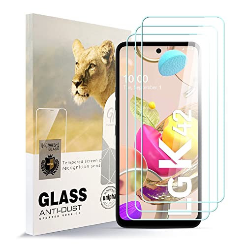 AYSOW Displayschutzfolie für LG K42 Premium Glas 0.3mm 9H Härte 2.5D Film, Anti-Kratzer, Blasenfrei, Glasschutzfolie Schutzfolie für LG K42[3 Stück] von AYSOW