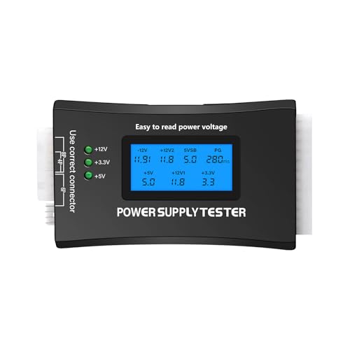 ATX Netzteil Tester für PC ATWHP Netzteil Tester für PC 4/6/8 Pin digitaler LCD Bildschirm PC Power Supply Tester für ATX/ITX/IDE/HDD/SATA/BYI-Anschlüsse LCD Computer Netzteiltester von AYWHP