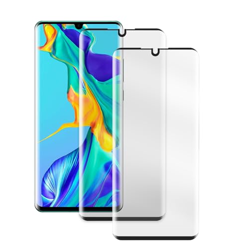 [2 Stück] Schutzfolie für Huawei P30 Pro, Panzer Schutz Glas, 3D Vollständige Displayschutz Blasenfreie Folie,Fingerabdruck Displayschutzfolie, Sensitive Touch, HD von AYWLPP