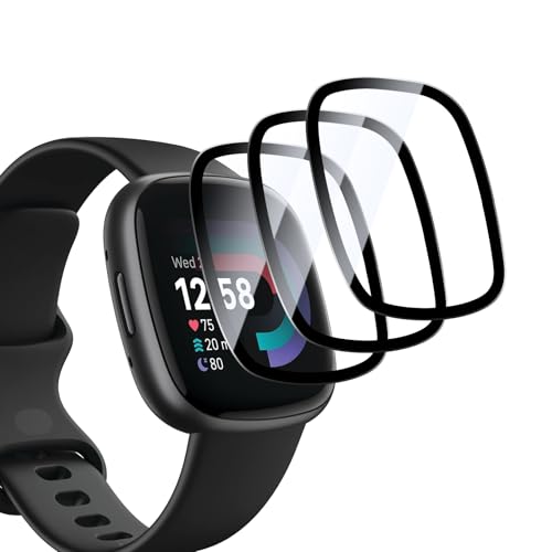 3 Stück Schutzfolie für Fitbit Versa 4, Selbstheilende Flexibler TPU Displayschutz Folie, Klar HD Weich TPU Folie[Nicht Glas], Blasenfreie, Kratzfest, Anti-Staub, HD Klar von AYWLPP