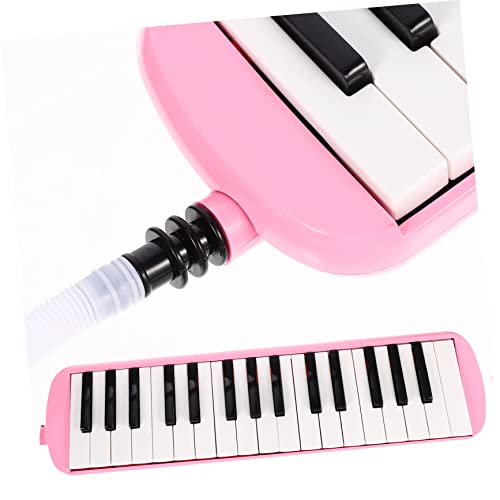 Abaodam 32 Mundharmonika Melodica Für Erwachsene Melodica Für Anfänger Musikalisches Erleuchtungsspielzeug Tragbares Melodica-instrument Kinderinstrument Air-piano-tastatur Rosa Nylon von Abaodam