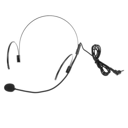 Abaodam Mikrofon zum Singen Kopfmikrofon Mikrofon-Kopfhörer zum Sprechen Headset mikrofon kopfbügelmikrofon kleines Mikrofon Flexibles kabelgebundenes Mikrofon-Headset Abs Black von Abaodam