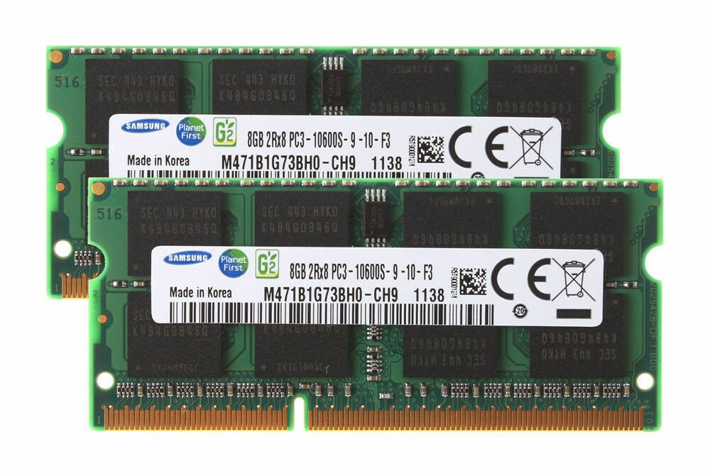 Abato Samsung 16Gb 2x 8Gb Notebook Laptop Speicher DDR3 1333 Mhz 2 Arbeitsspeicher von Abato