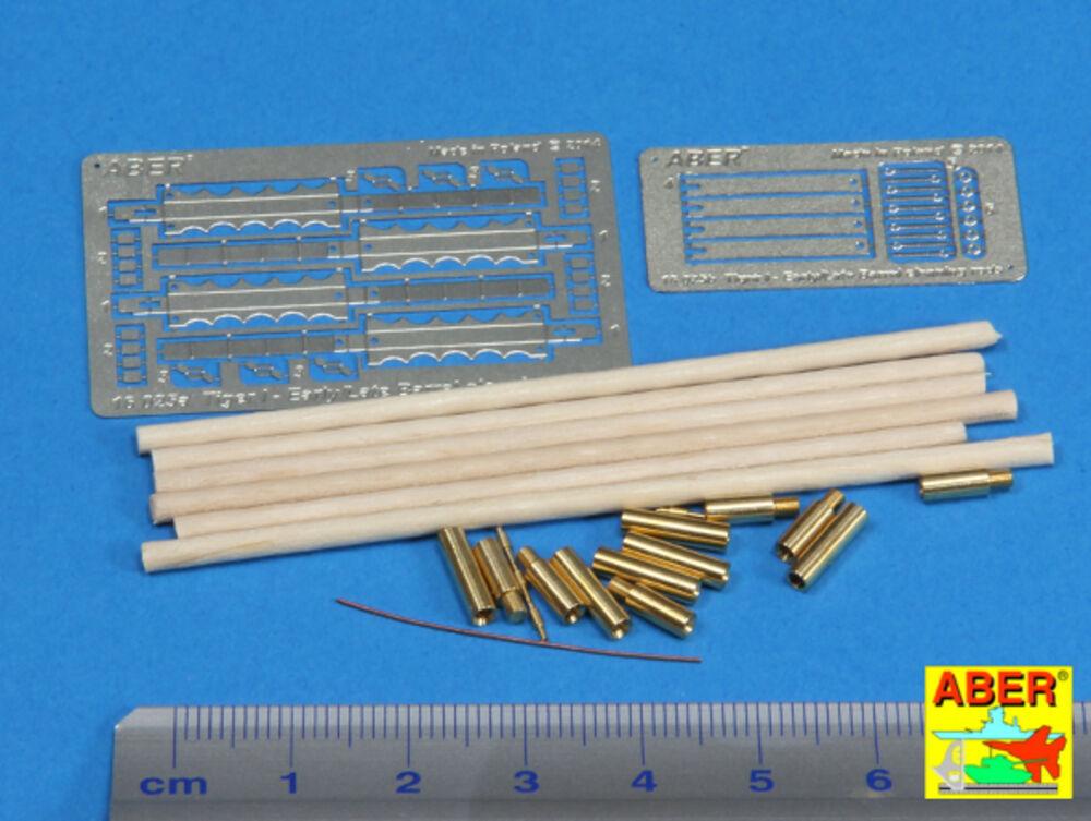 Barrel cleaning rods with brackets for Tiger I early / late / Kanonenputzset von Aber