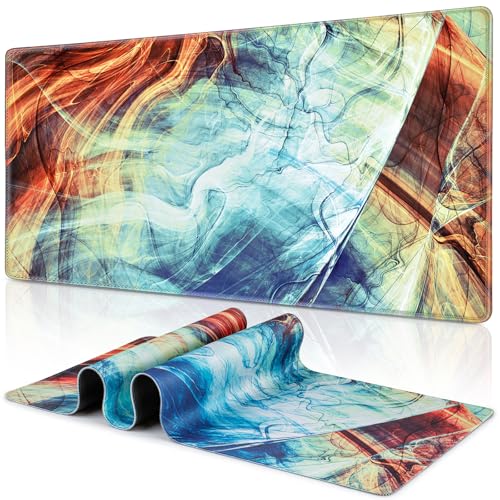 Abetcabe Gaming Mauspad XXL 900 x 400 mm Artistic Mousepad Groß Vernähte Kanten WassXerdicht Anti-Rutsch für PC, Laptop Verbessert Präzision und Geschwindigkei von Abetcabe