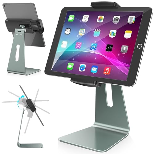 AboveTEK Tablet Ständer Verstellbare Tablet Halterung iPad Ständer Aluminium Stand für iPad 7-12.9 Zoll Pro Air Mini Galaxy Tab Nexus Store Showcase Büro Rezeption Küche von AboveTEK