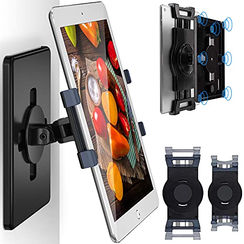 AboveTEK Universelle magnetische iPad-Wandhalterung, drehbare Halterung, 360° drehbare Klemme, passend für 6-13 Zoll Display-Tablets, Stahl, Auto-Chassis von AboveTEK