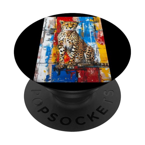 Gepard PopSockets Klebender PopGrip von Abstract Animal Art