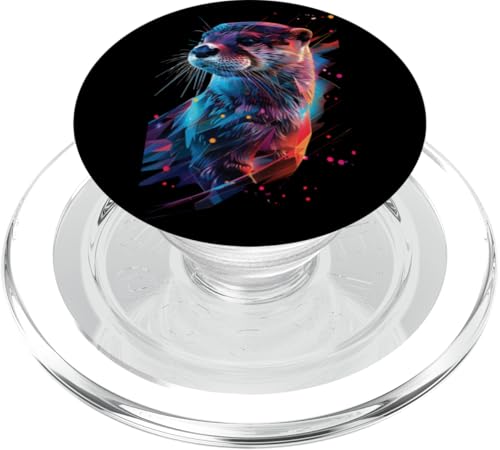 Fischotter PopSockets PopGrip für MagSafe von Abstract Animal Design