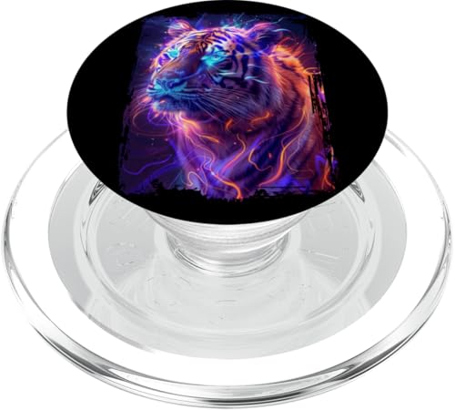 Tiger PopSockets PopGrip für MagSafe von Abstract Animal Design