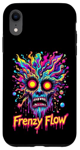 Hülle für iPhone XR Psychedelische farbenfrohe Frenzy Flow Trippy Rainbow Spectrum-Kunst von Abstract Festival Rave EDM Party Streetwear Tees