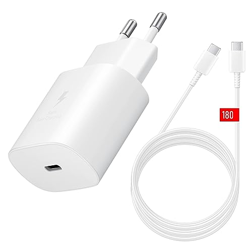 Schnellladegerät langes Kabel für Sony Xperia 5 V, 5 IV, 10 V, 10 IV, 5 III – TA-800 25 W, Kabel 1,80 m, USB-C Synchro und Ladekabel von Acce2S