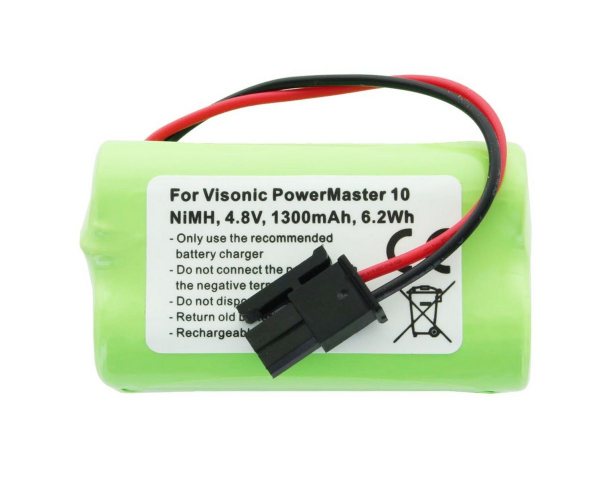 AccuCell Akku passend für Visonic PowerMaster 10 Akku-NiMH GP130AAM4YMX 4,8 Vo Akku 1300 mAh (4,8 V) von AccuCell