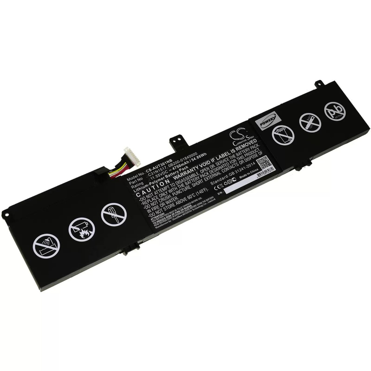 Akku für Laptop Asus VivoBook Flip (TP301UA) / Typ C31N1517 - 11,55V - 4750 mAh von AccuCell