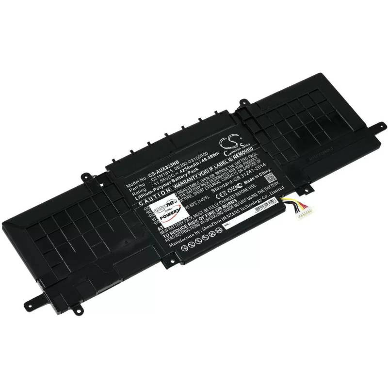 Akku passend für Laptop Asus ZenBook 13 UX333FA-A4011t, UX333FA-A4081t, Typ C31N1815 u.a. - 11,55V - 4250 mAh von AccuCell