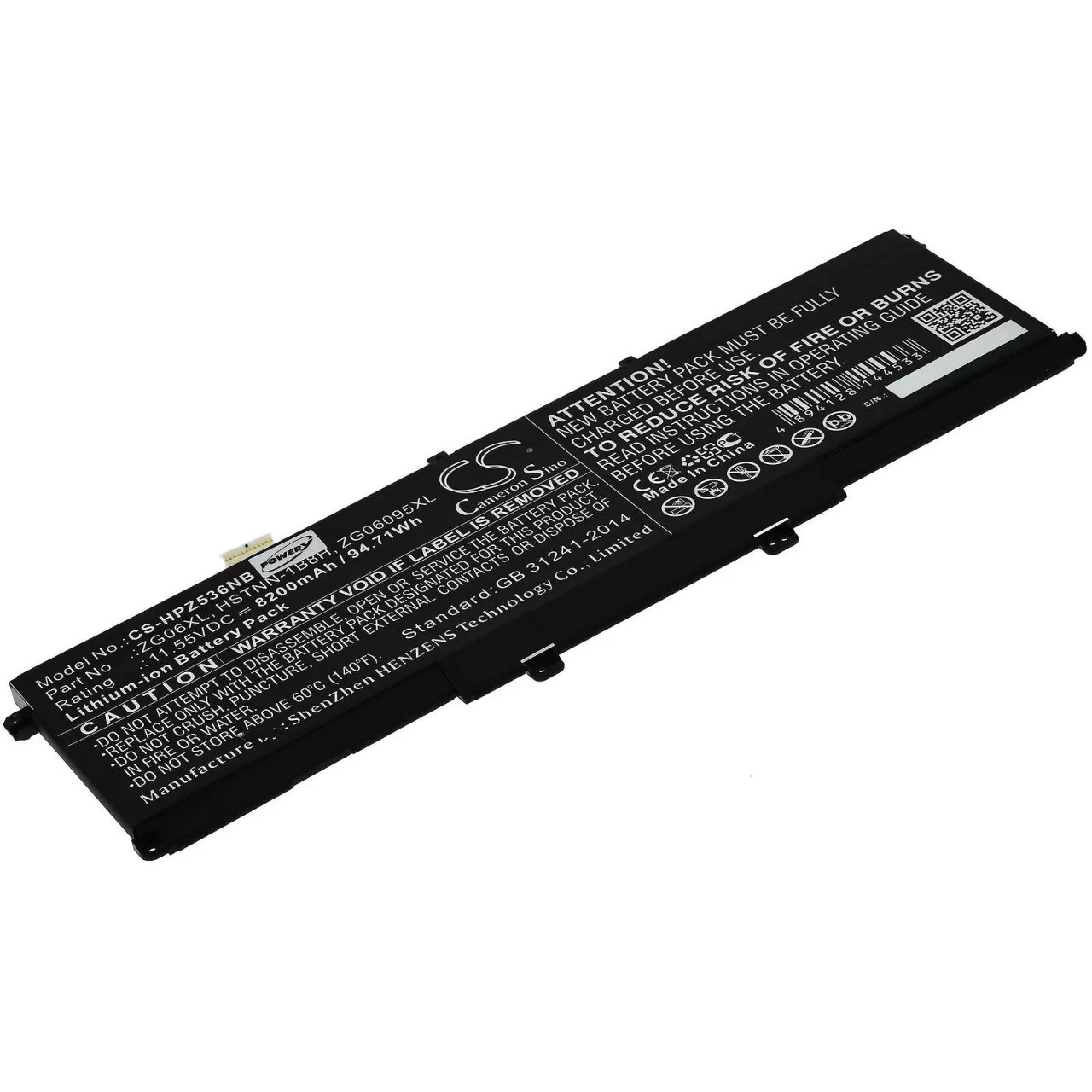 Akku passend für Laptop HP ZBook Studio G5 2ZC51EA / Studio G5 4QH10EA / Typ ZG06XL u.a. - 11,55V - 8200 mAh von AccuCell