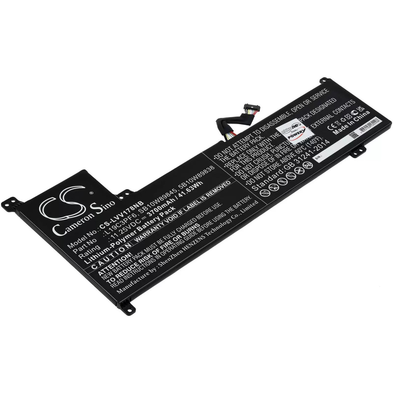 Akku passend für Laptop Lenovo V17-IIL(82GX), IdeaPad 3-17IML05 1WC007HAU, Typ L19C3PF6 - 11,25V - 3700 mAh von AccuCell