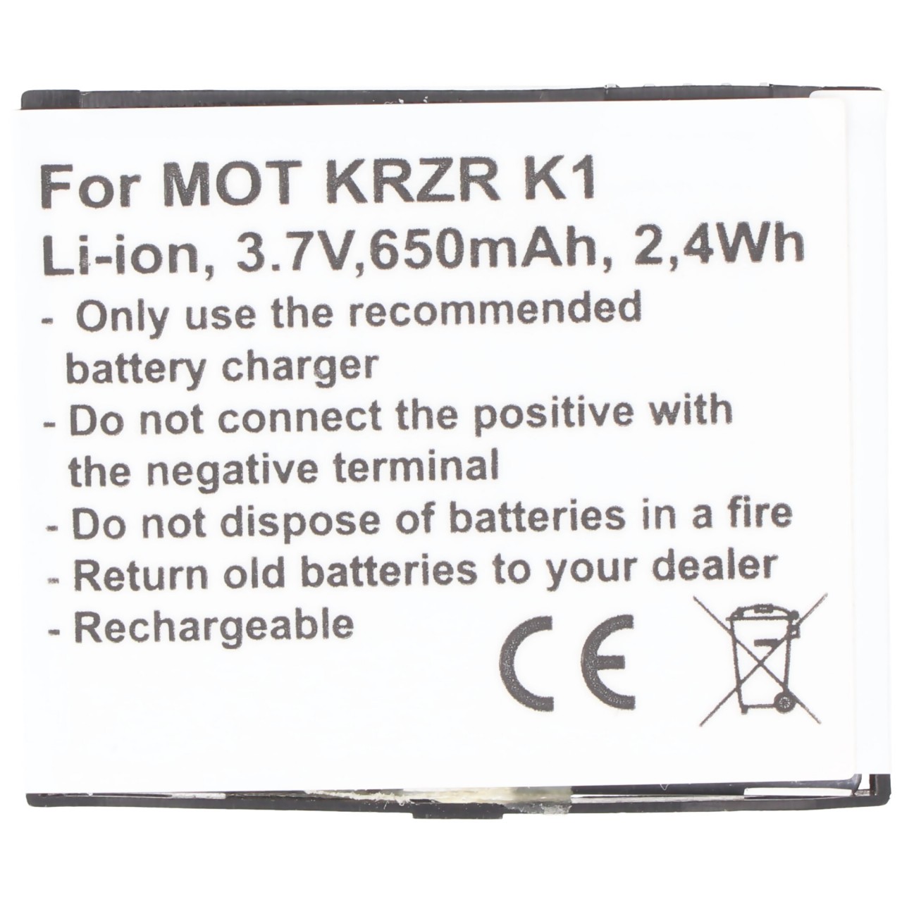 Akku passend für Motorola V1150, SVLR L2, ROKR Z6, RIZR Z3, KRZR K1, SVLR L6 Akku BC50, CFNN1043, CFNN7007 von AccuCell