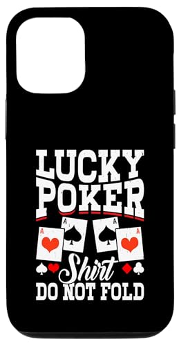 Hülle für iPhone 12/12 Pro Lucky Poker Vier Asse werden nicht aufgeklappt von Ace High Apparel